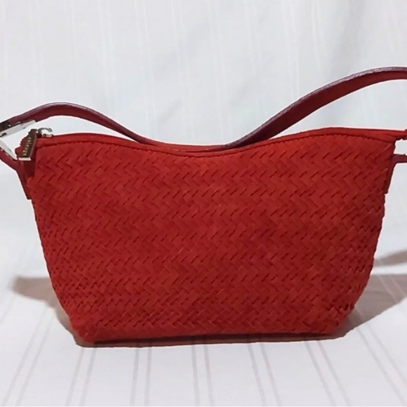 CALONGE suede leather woven Shoulder Bag - Picture 1 of 2